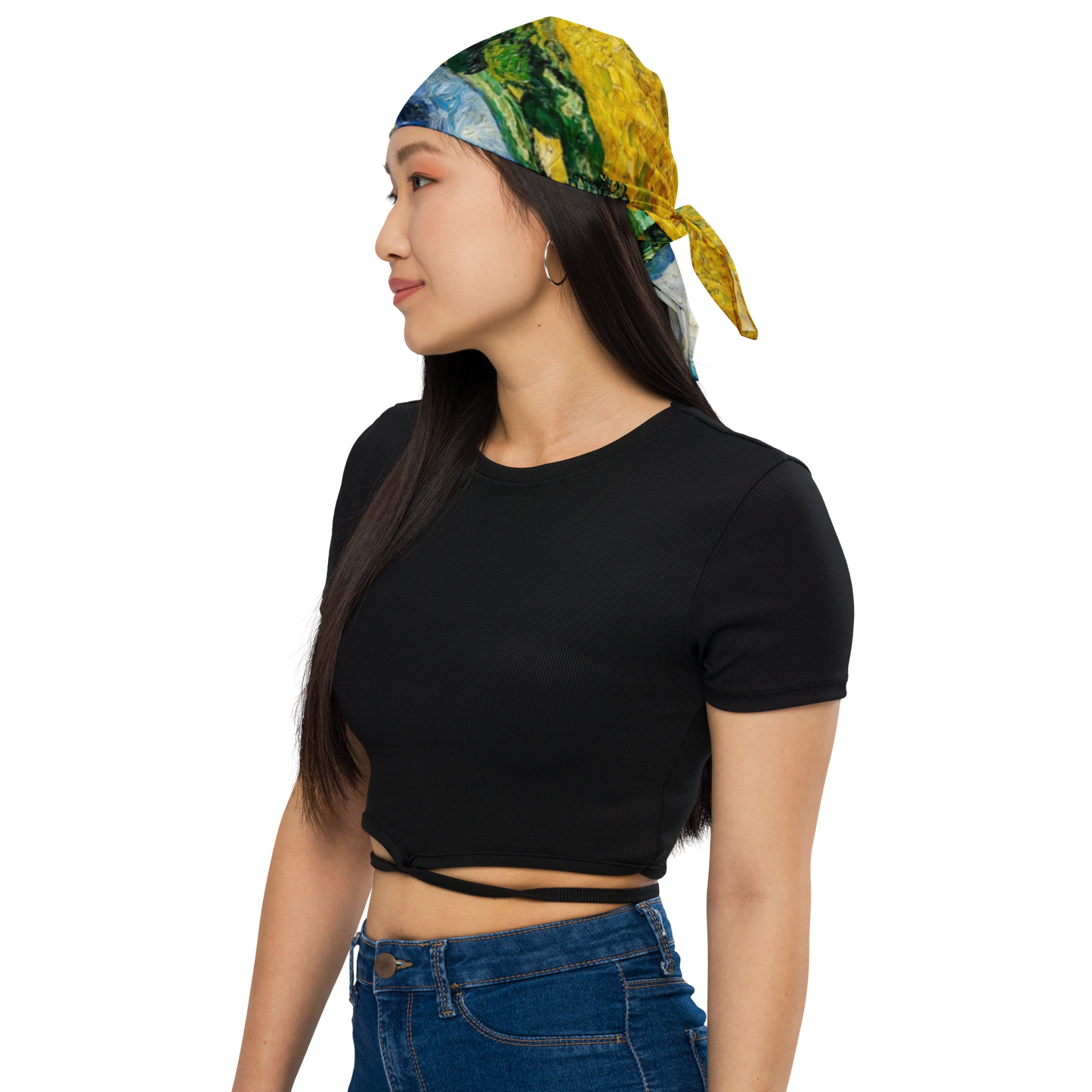 Van Gogh Collection - Wheatfield with Cypresses - All-Over Print Bandana