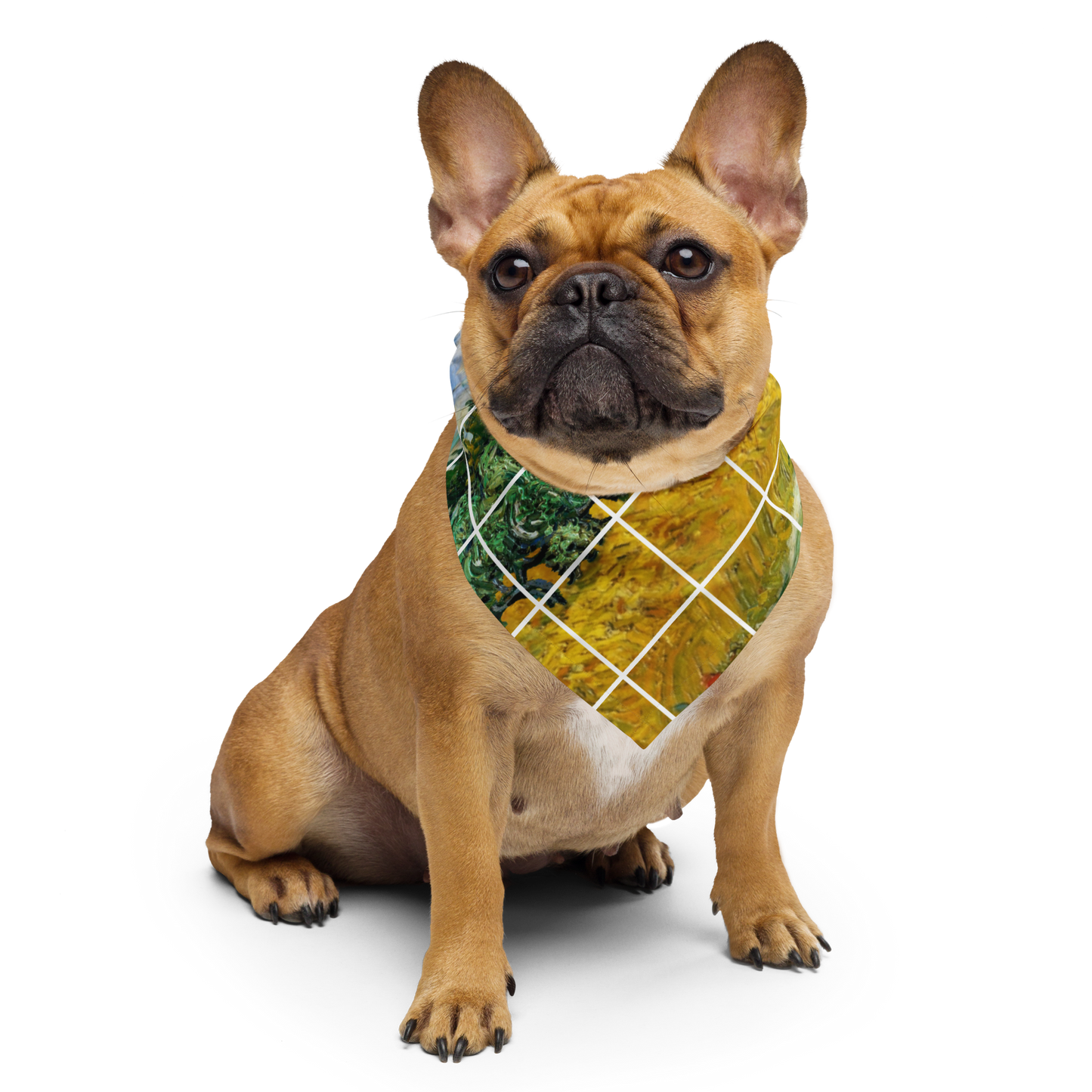 Van Gogh Collection - Wheatfield with Cypresses, Tiled - All-Over Print Bandana