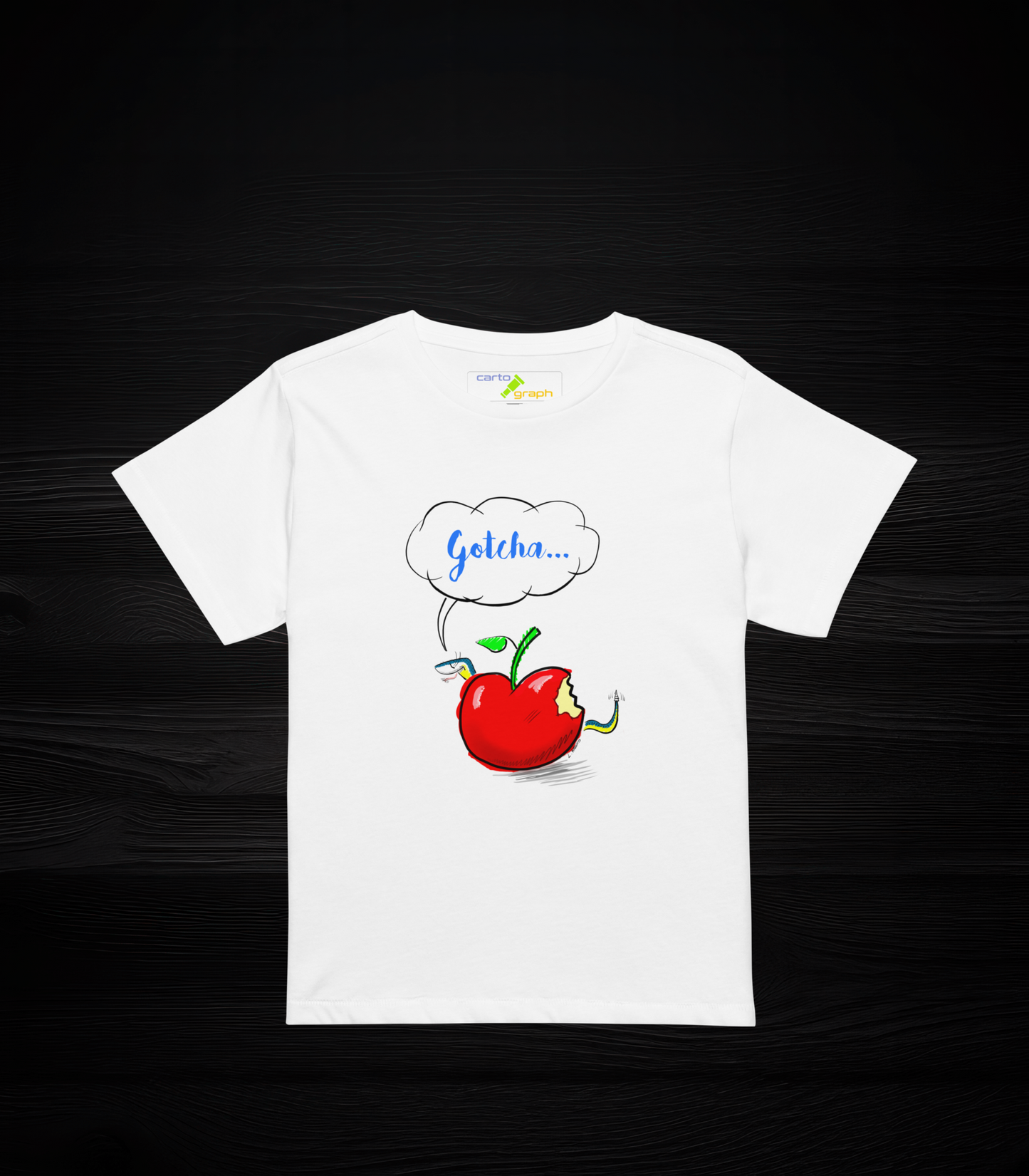 Loose Style Series - Apple & Snake - Women’s High-Waisted White T-shirt