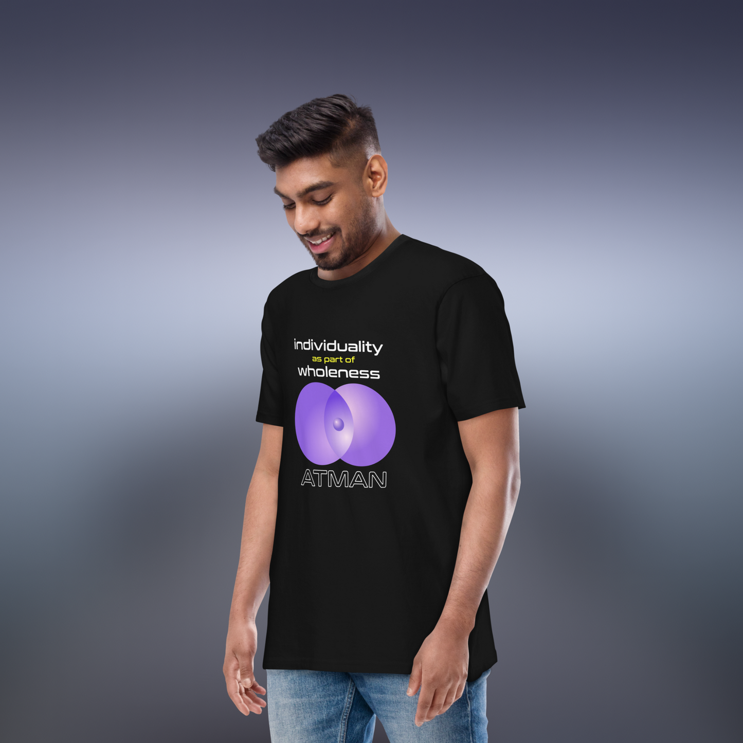 Quotes Series - Purple - Wholeness - Unisex Staple Black T-Shirt