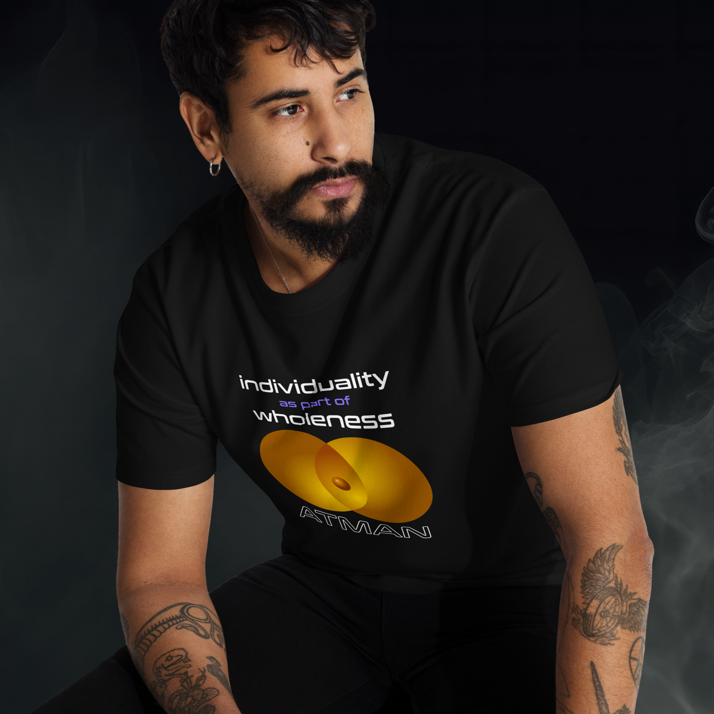 Quotes Series - Orange - Wholeness - Unisex Staple Black T-Shirt