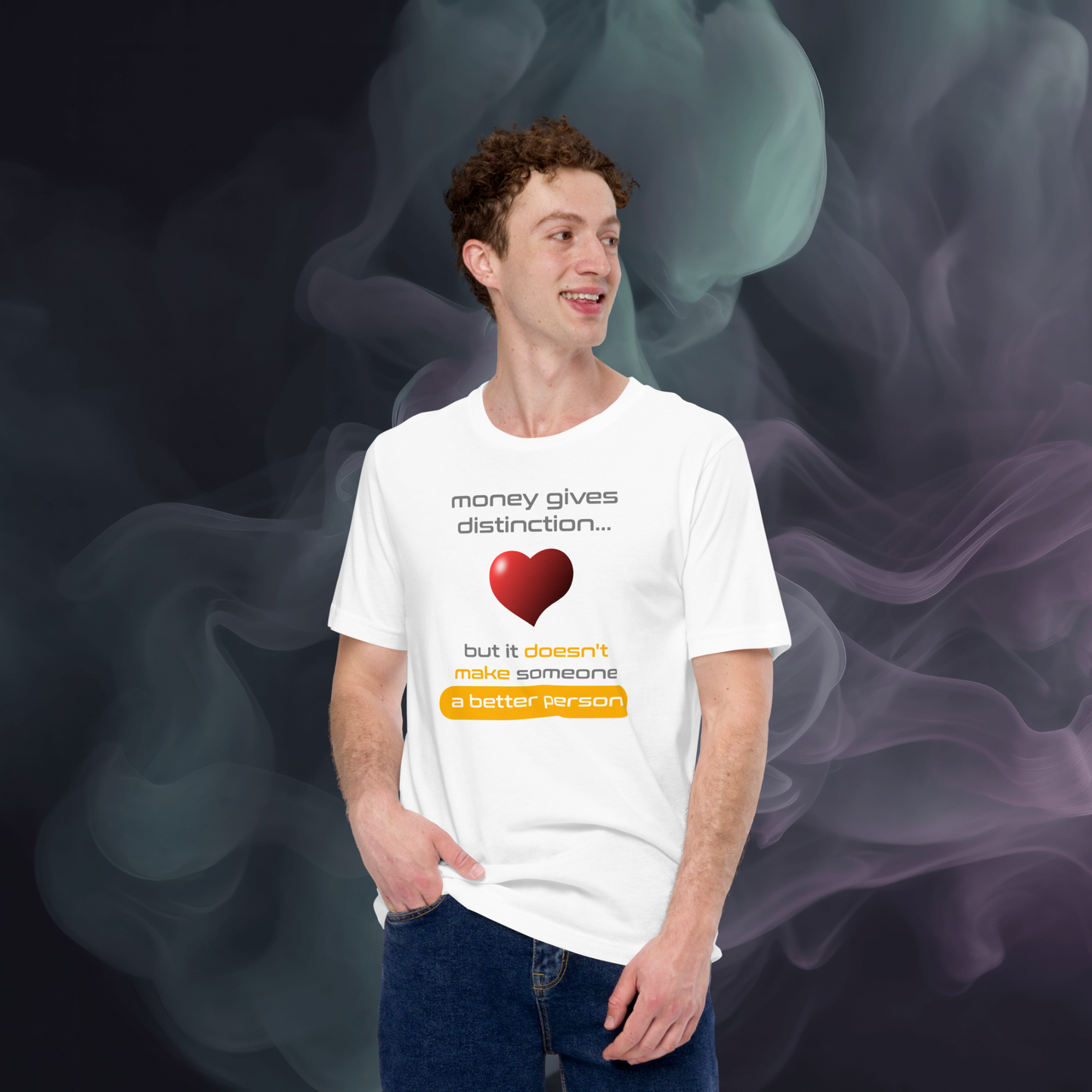 Quotes Series - Red - Better Person - White Unisex T-shirt