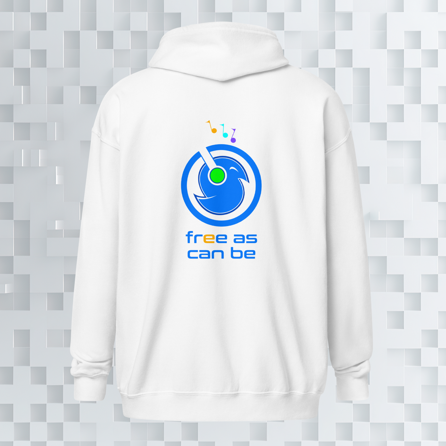 Vector Series - BeFree - Unisex Heavy Blend Zip White Hoodie