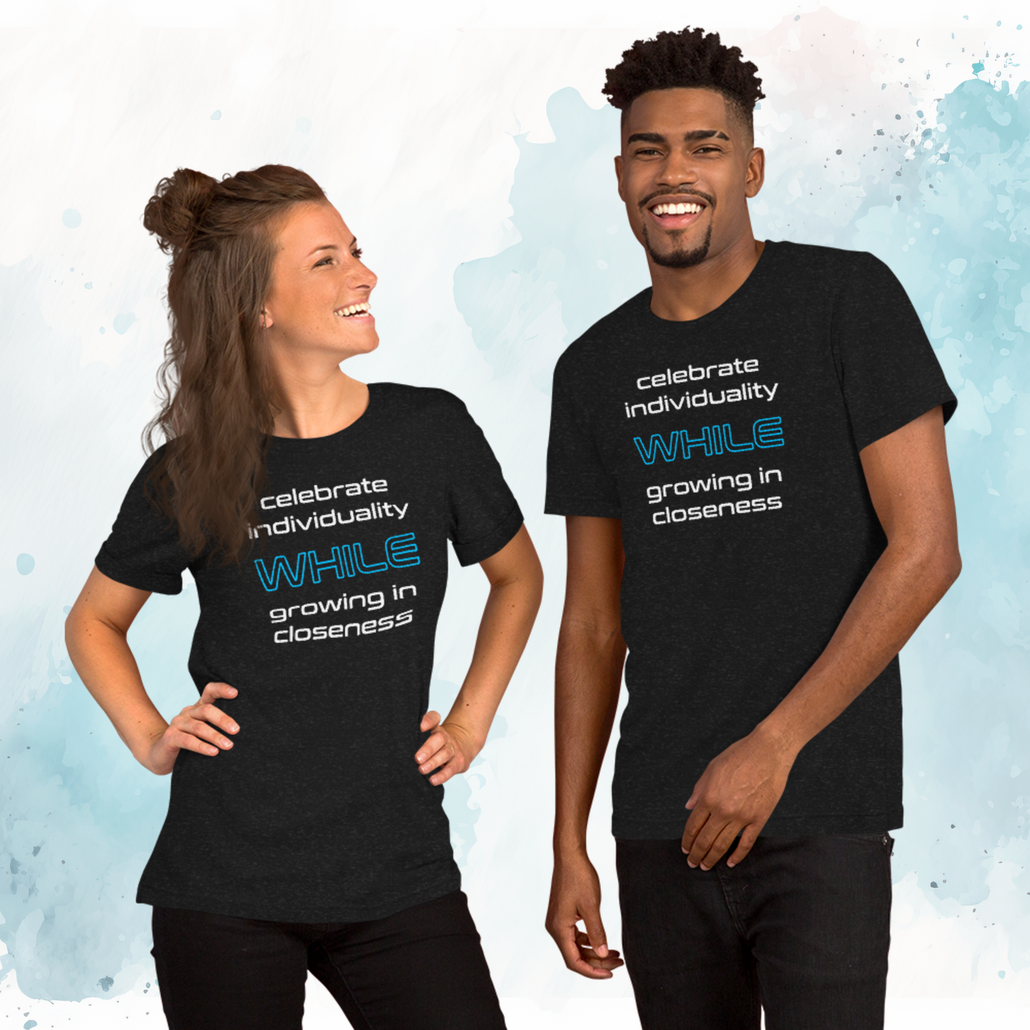 Quotes Series - Blue - Closeness - Unisex Staple Black T-Shirt