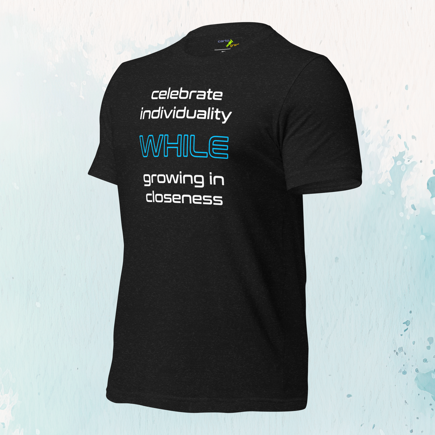 Quotes Series - Blue - Closeness - Unisex Staple Black T-Shirt