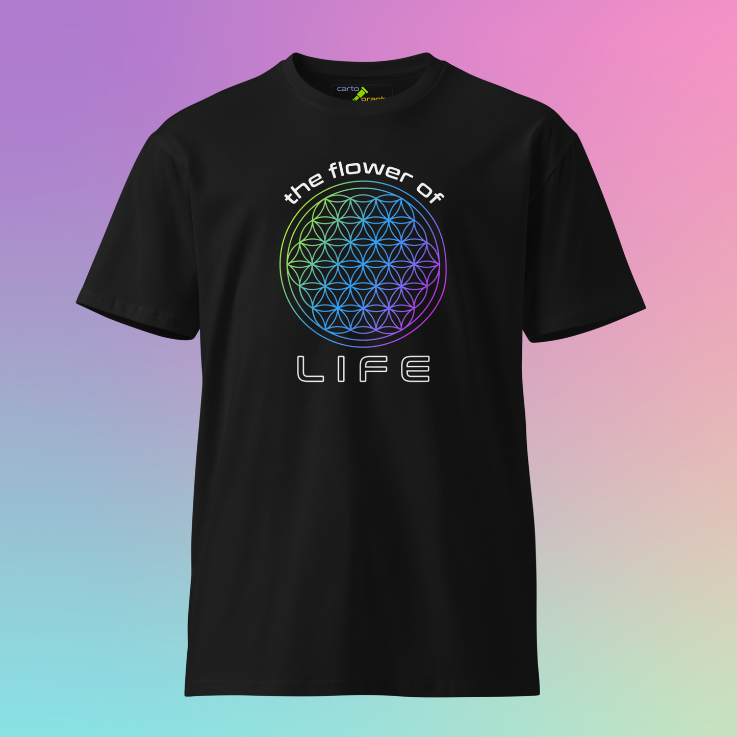 Vector Series - Flower of Life - Unisex Premium Black Tee Shirt