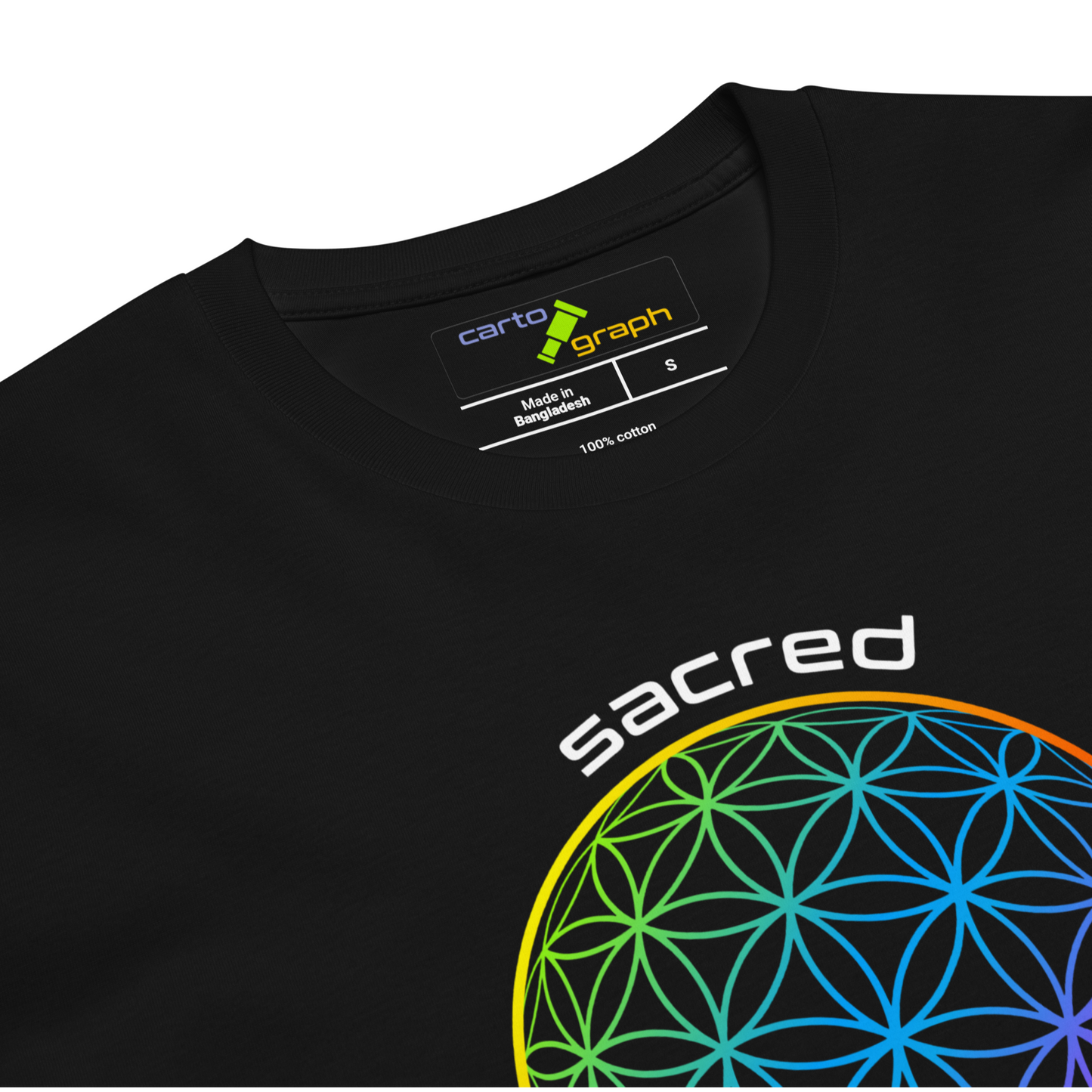 Vector Series - Sacred Geometry - Unisex Premium Black Tee Shirt