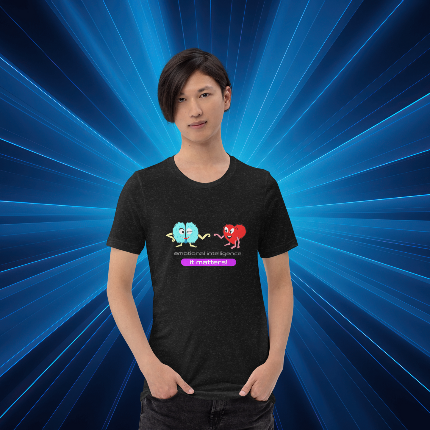 Quotes Series - Pink - Emotional Intelligence - Unisex Black T-shirt