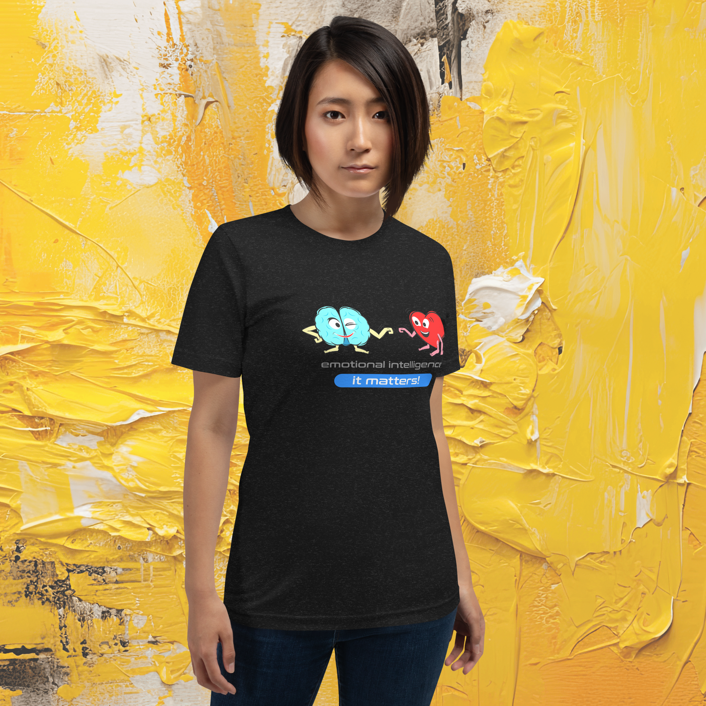 Quotes Series - Blue - Emotional Intelligence - Unisex Black T-shirt