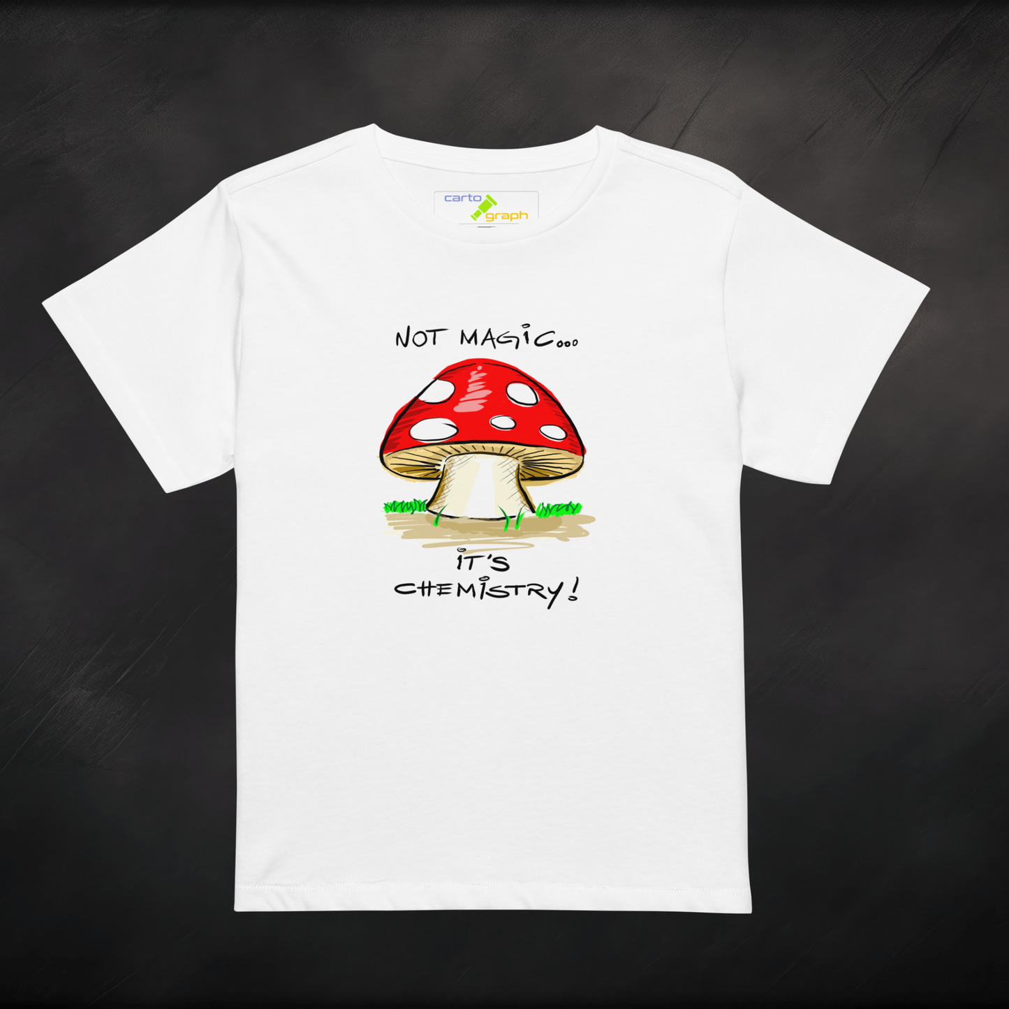 Loose Style Series - Mushroom - Women’s High-Waisted White T-shirt