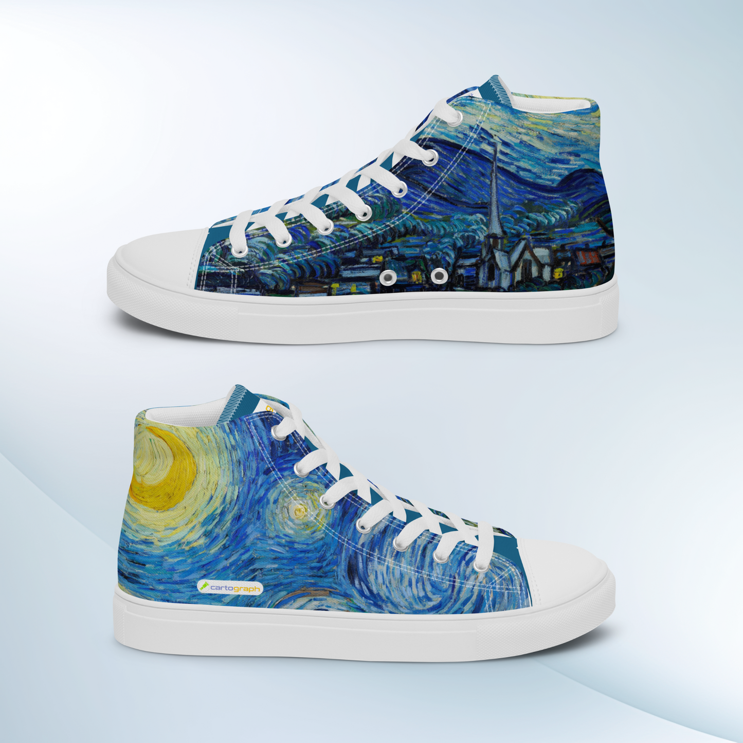 Van Gogh Collection - The Starry Night - Women's High Top Canvas Shoes