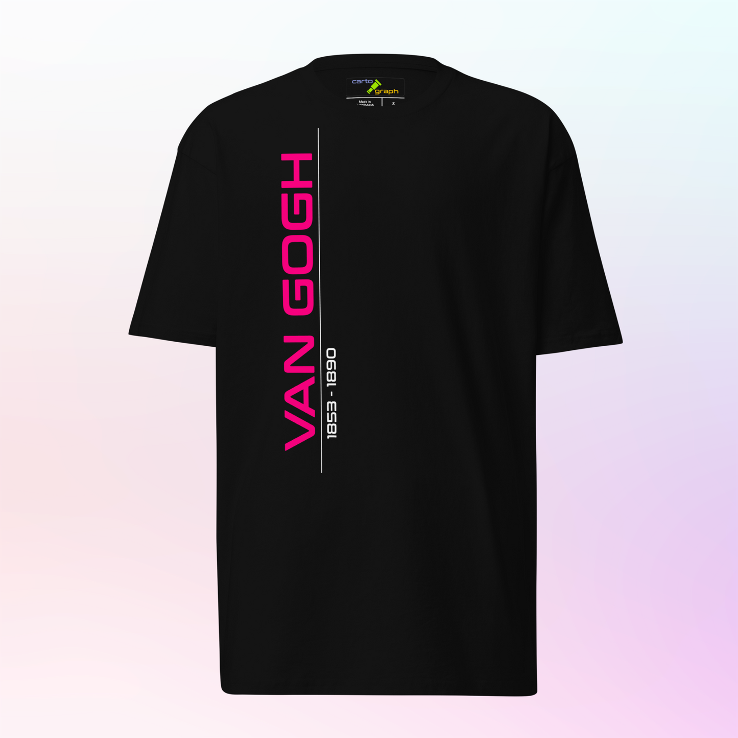 Van Gogh Collection - Pink - Men’s Premium Heavyweight Black Tee