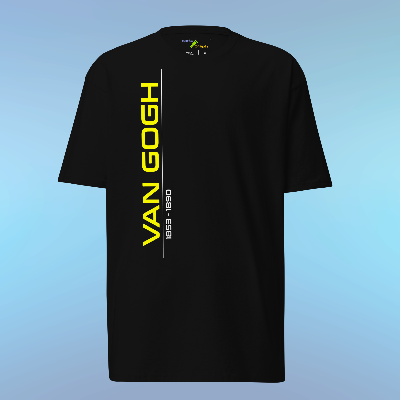 Van Gogh Collection - Yellow - Men’s Premium Heavyweight Black Tee