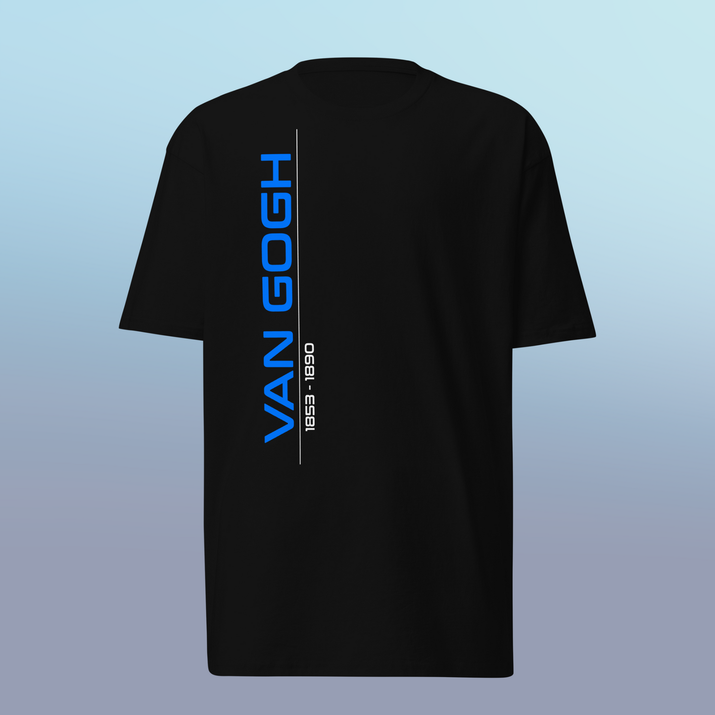Van Gogh Collection - Blue - Men’s Premium Heavyweight Black Tee