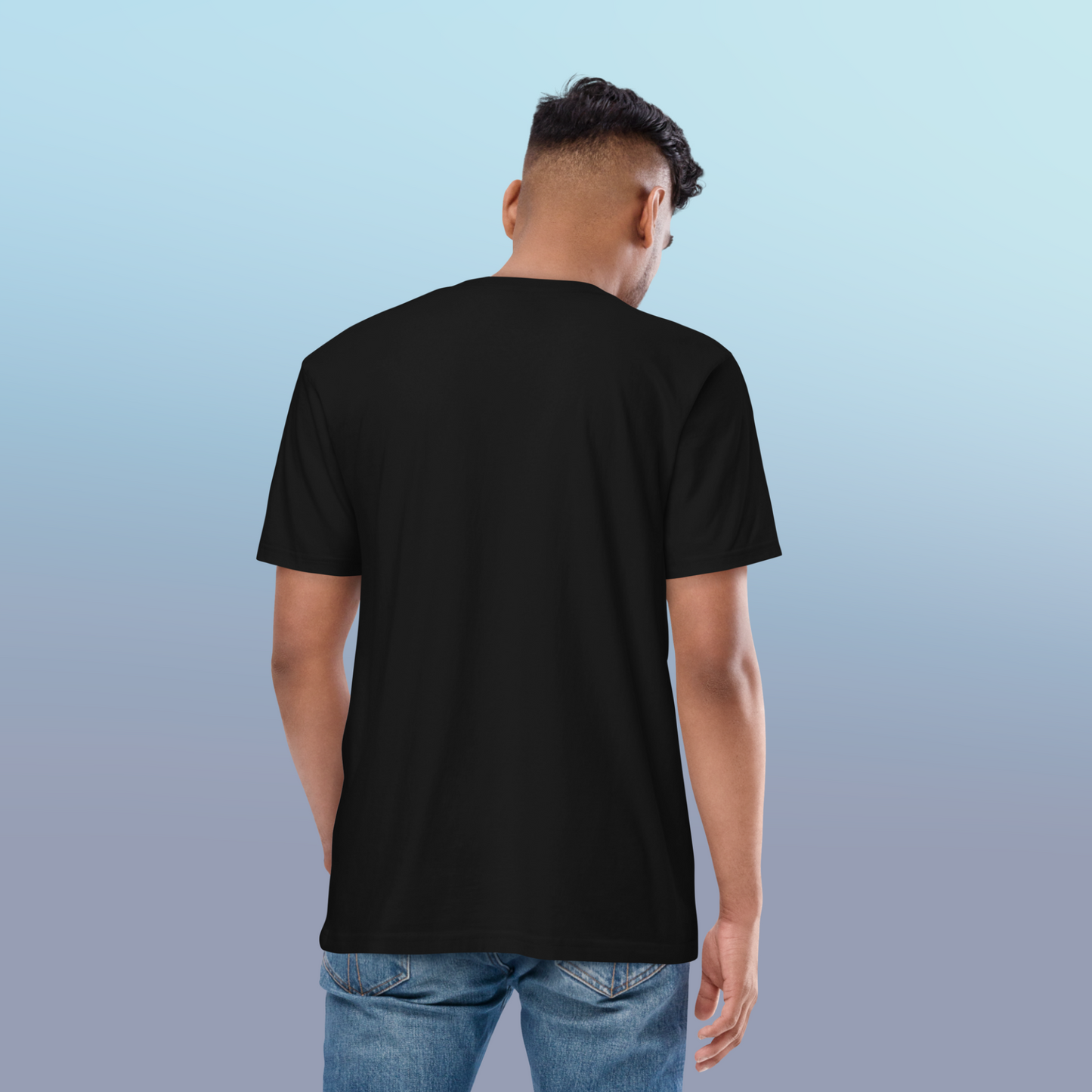 Van Gogh Collection - Blue - Men’s Premium Heavyweight Black Tee