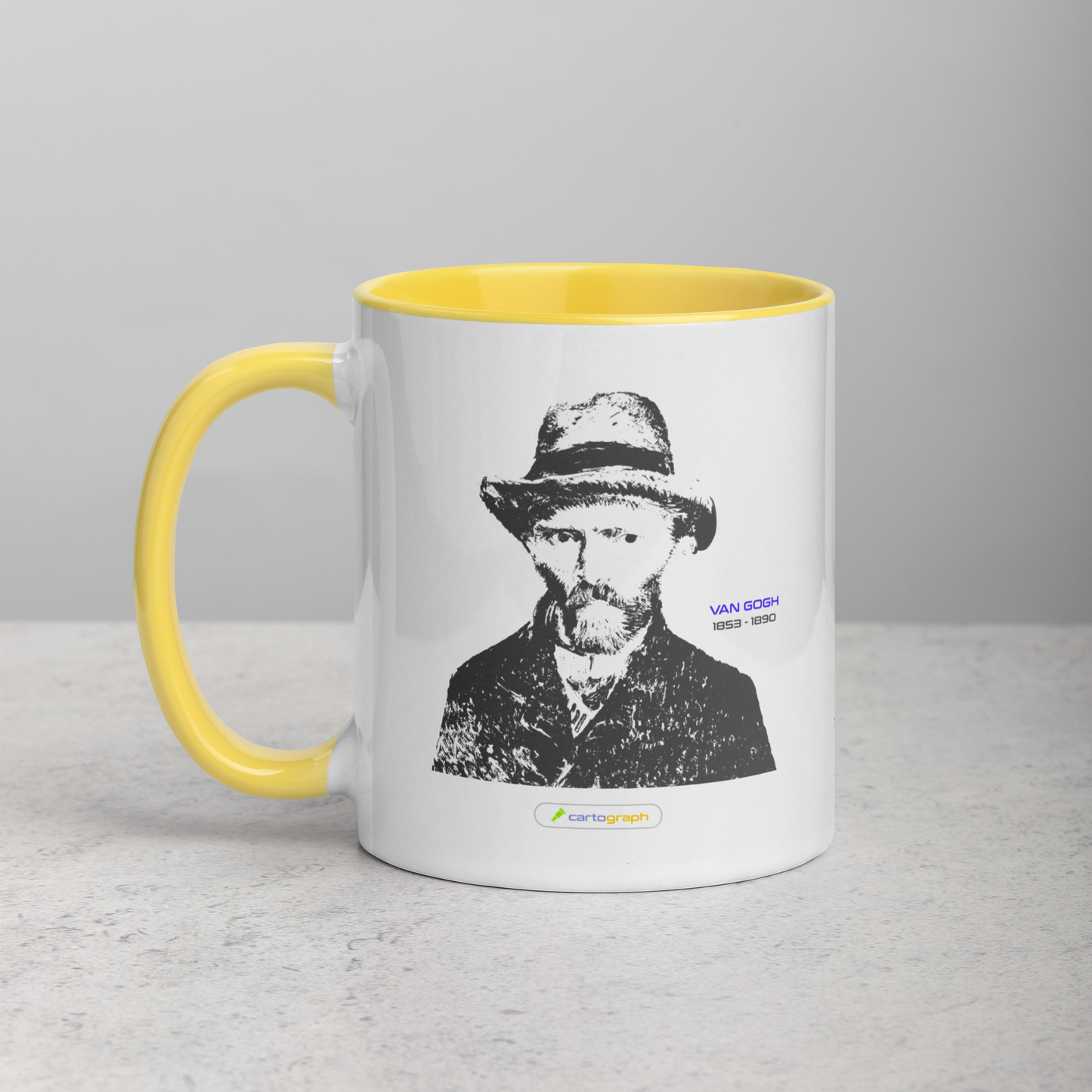 Van Gogh Collection - The Sunflowers - White Mug with Color Inside