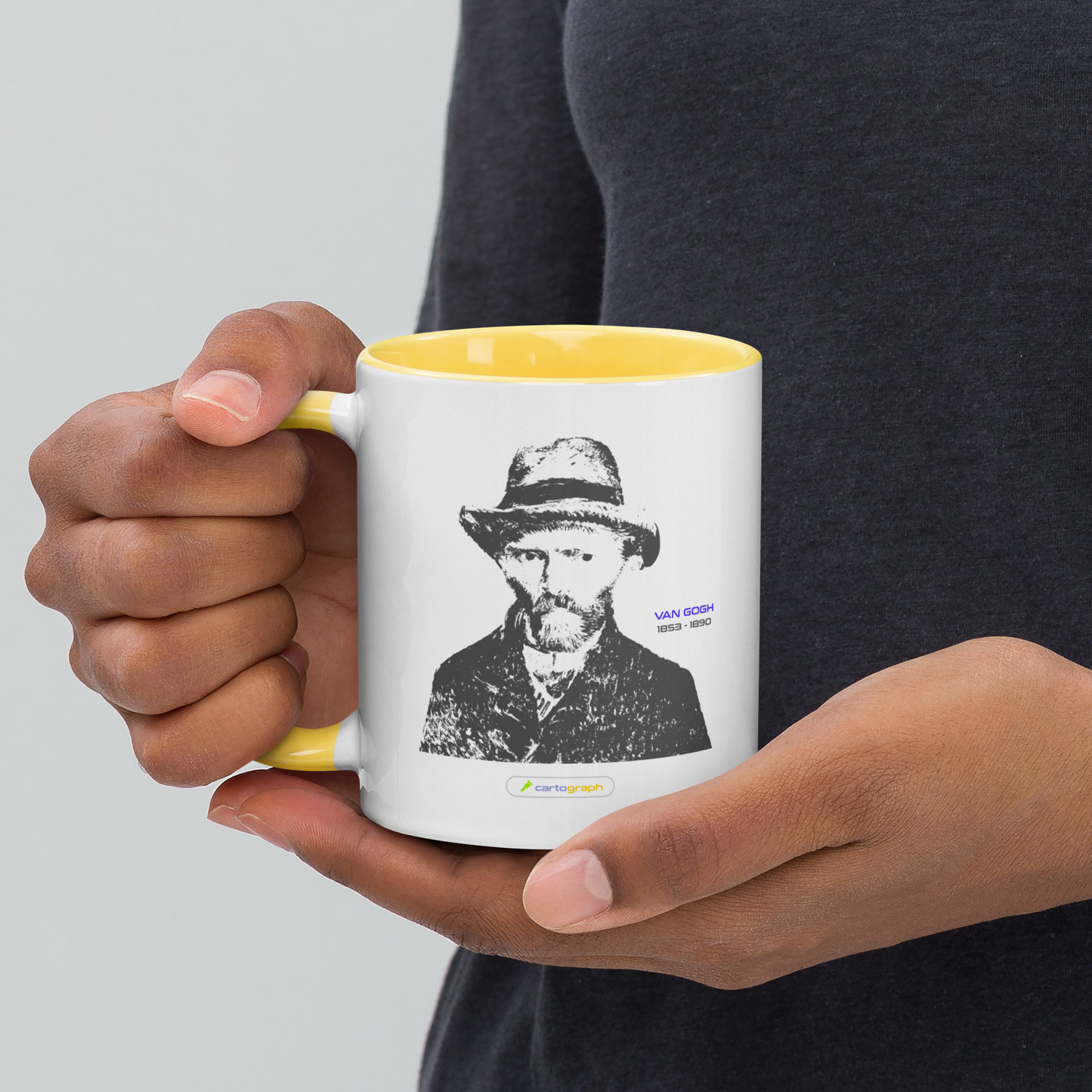 Van Gogh Collection - The Sunflowers - White Mug with Color Inside