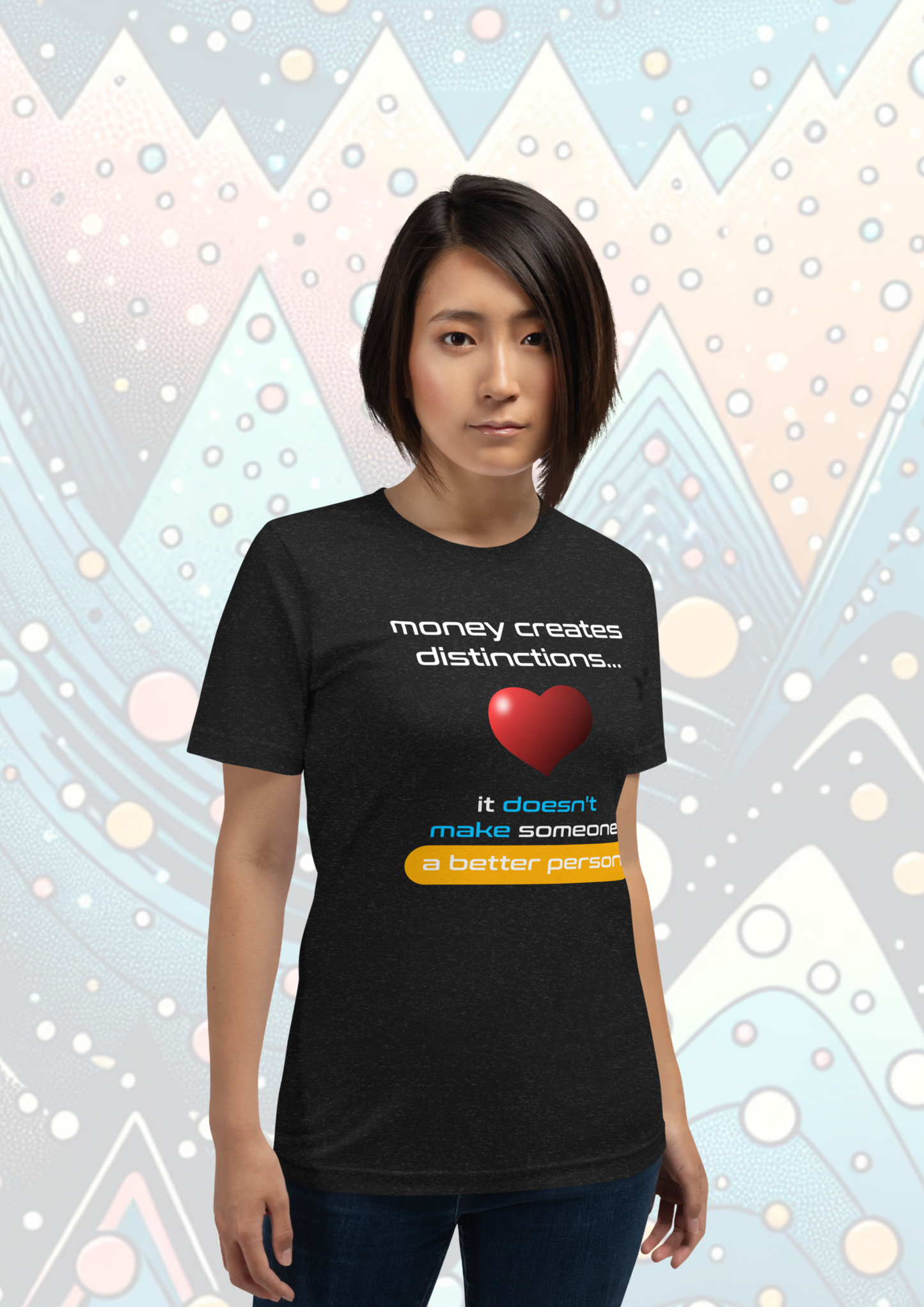 Quotes Series - Orange - Better Person - Black Unisex T-shirt