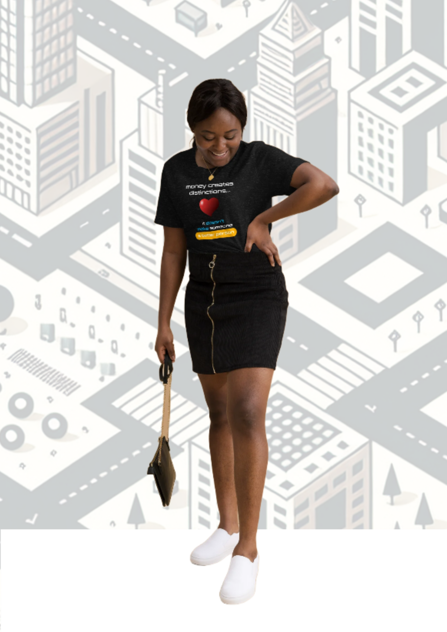 Quotes Series - Orange - Better Person - Black Unisex T-shirt