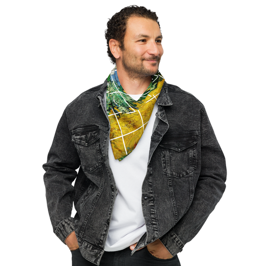 Van Gogh Collection - Wheatfield with Cypresses, Tiled - All-Over Print Bandana