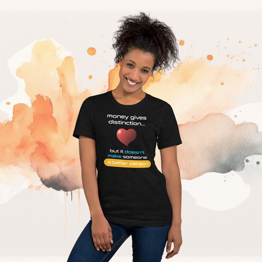 Quotes Series - Orange - Better Person - Black Unisex T-shirt