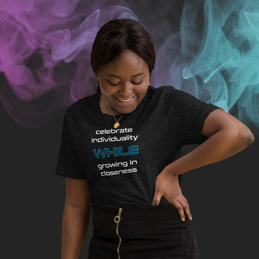 Quotes Series - Blue - Closeness - Unisex Staple Black T-Shirt