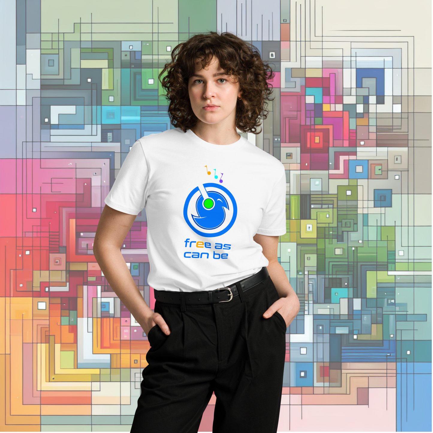 Vector Series - Be Free - Unisex PREMIUM White T-shirt