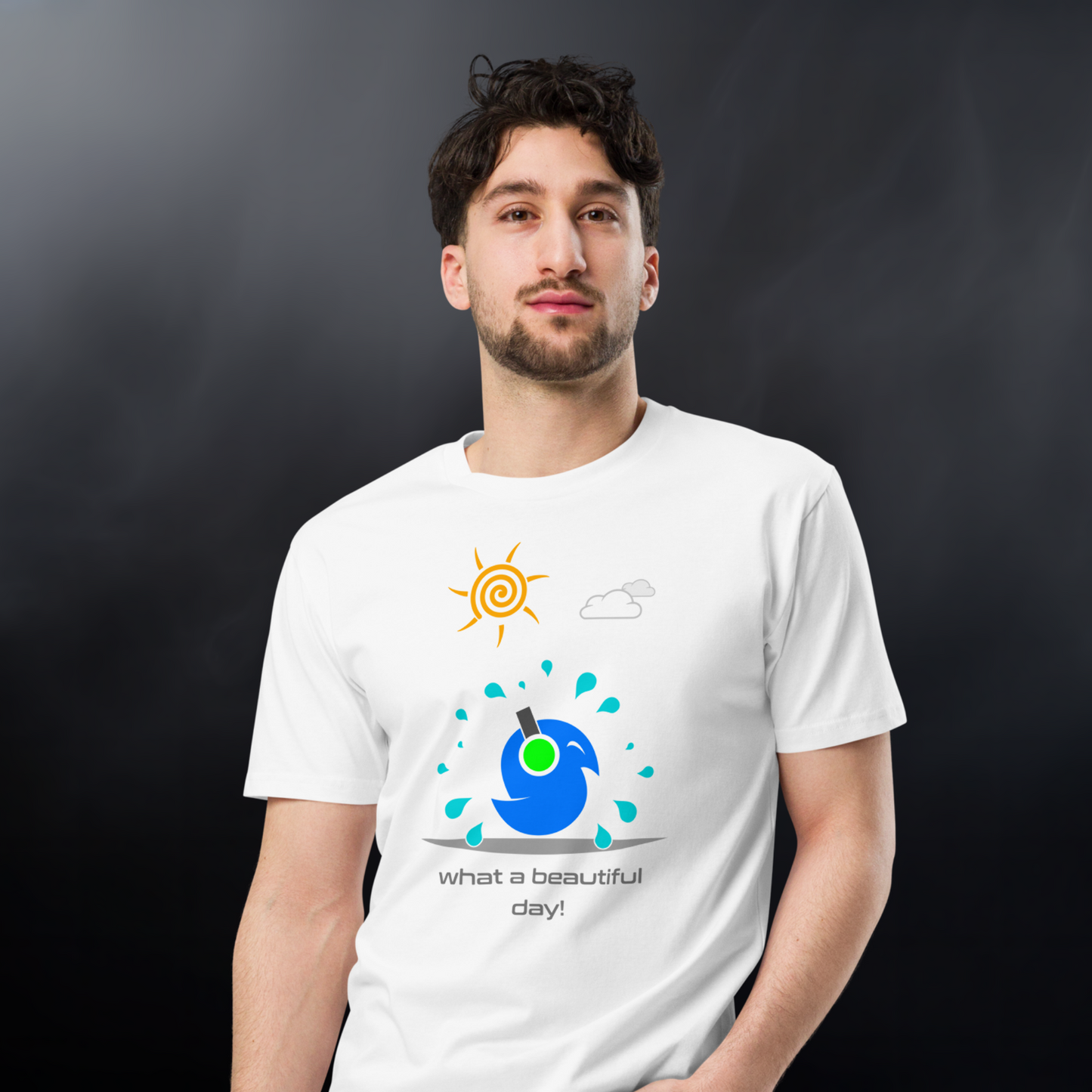 Vector Series - Beautiful Day - Unisex PREMIUM White T-shirt