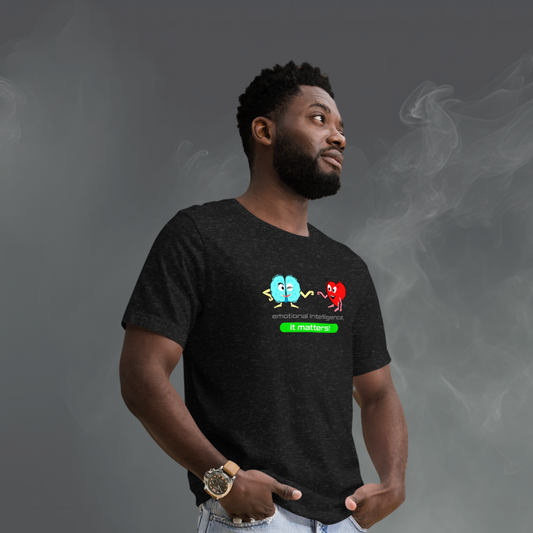 Quotes Series - Green - Emotional Intelligence - Unisex Black T-shirt