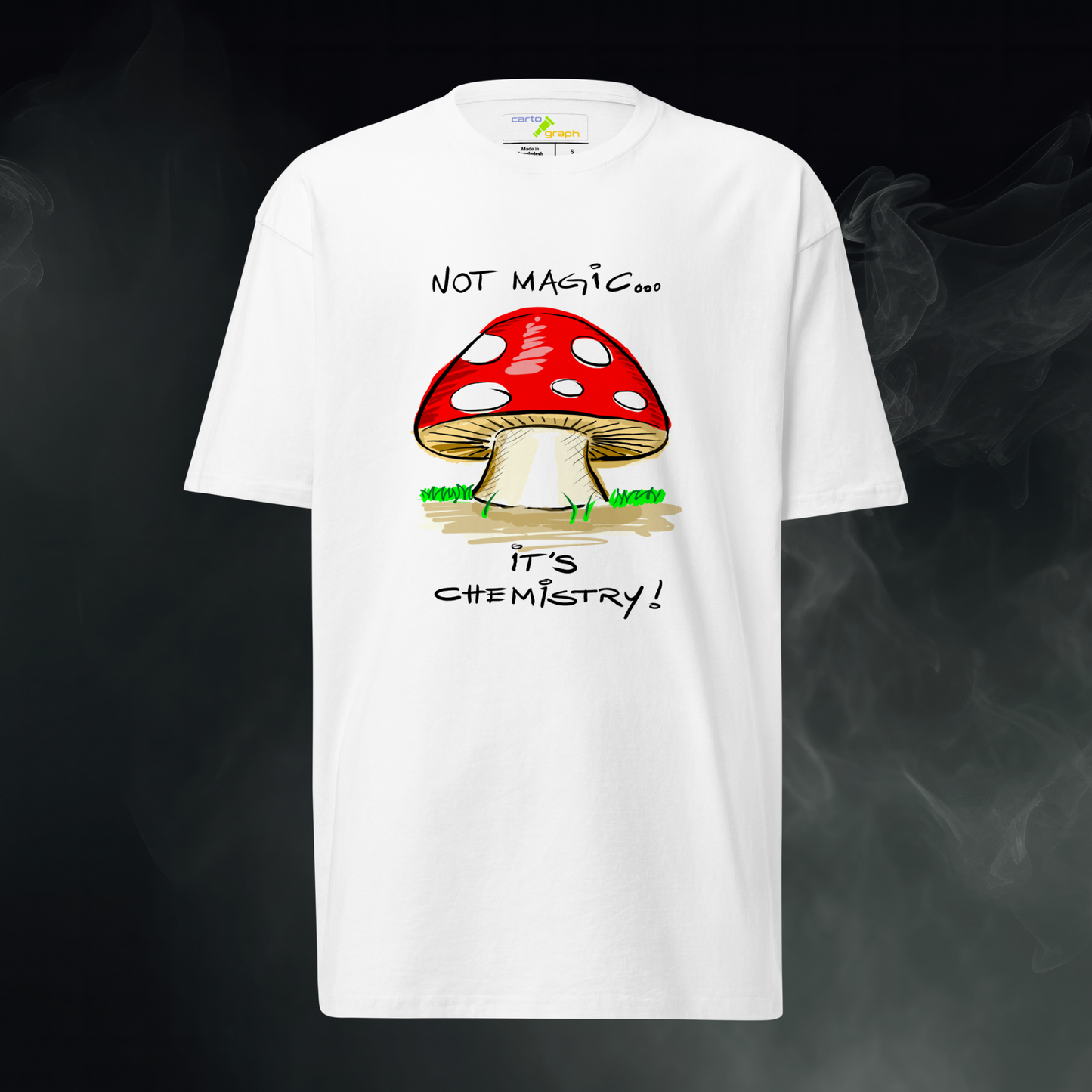 Loose Style Series - Mushroom - Men’s Premium Heavyweight White Tee