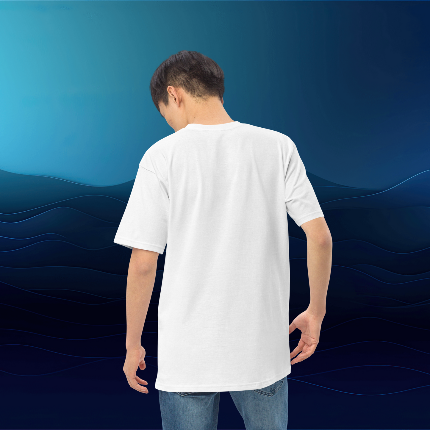 Loose Style Series - Apple & Snake - Men’s Premium Heavyweight White Tee