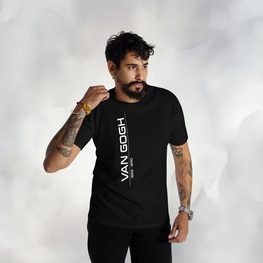 Van Gogh Collection - White - Men’s Premium Heavyweight Black Tee