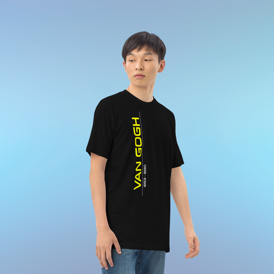 Van Gogh Collection - Yellow - Men’s Premium Heavyweight Black Tee