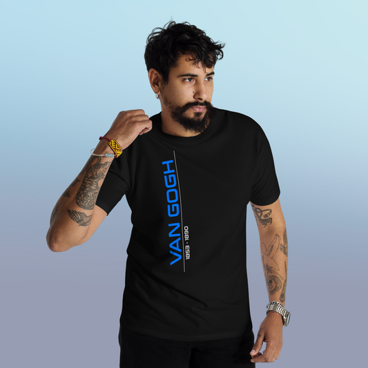 Van Gogh Collection - Blue - Men’s Premium Heavyweight Black Tee