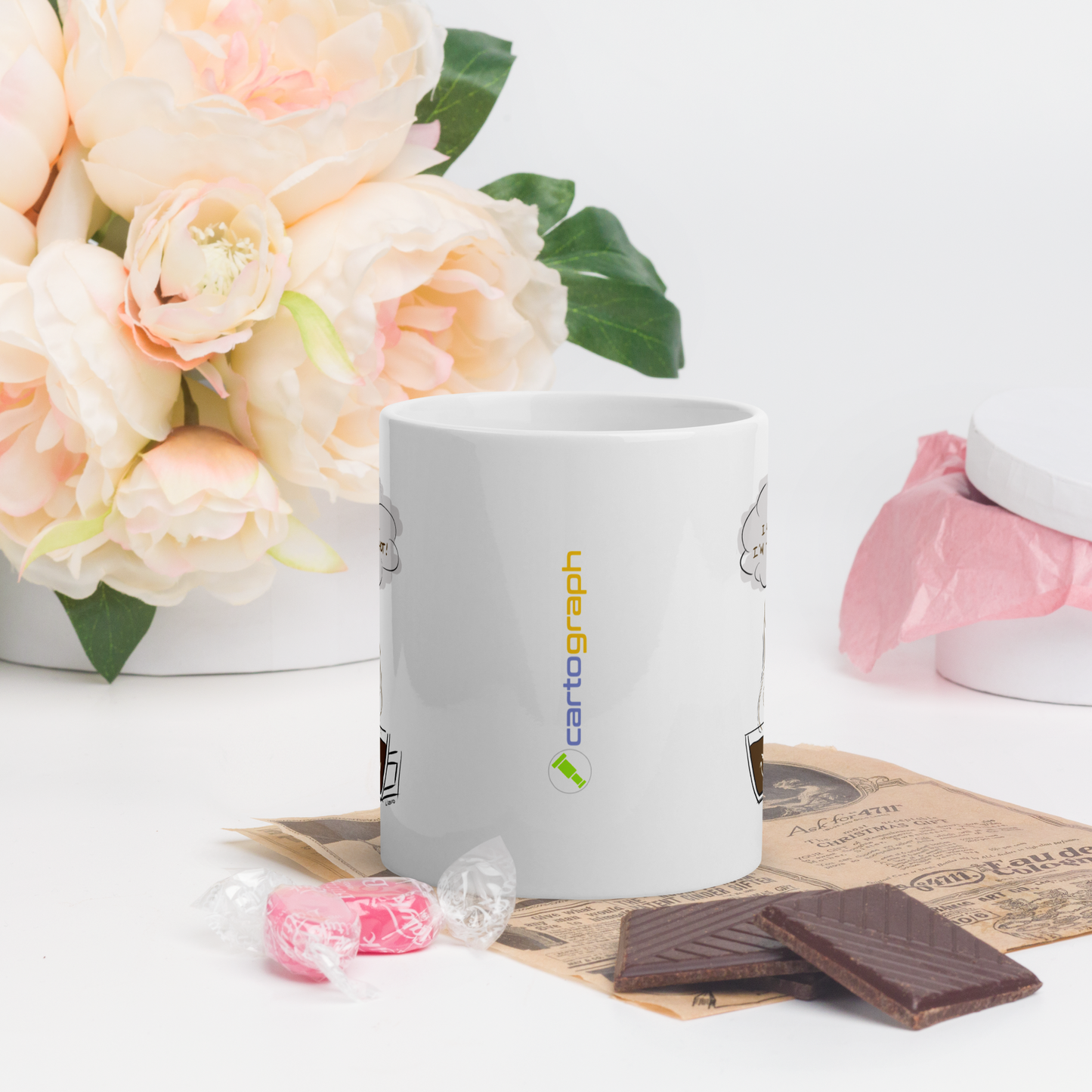 Loose Style Series - I Am Hot - White glossy mug