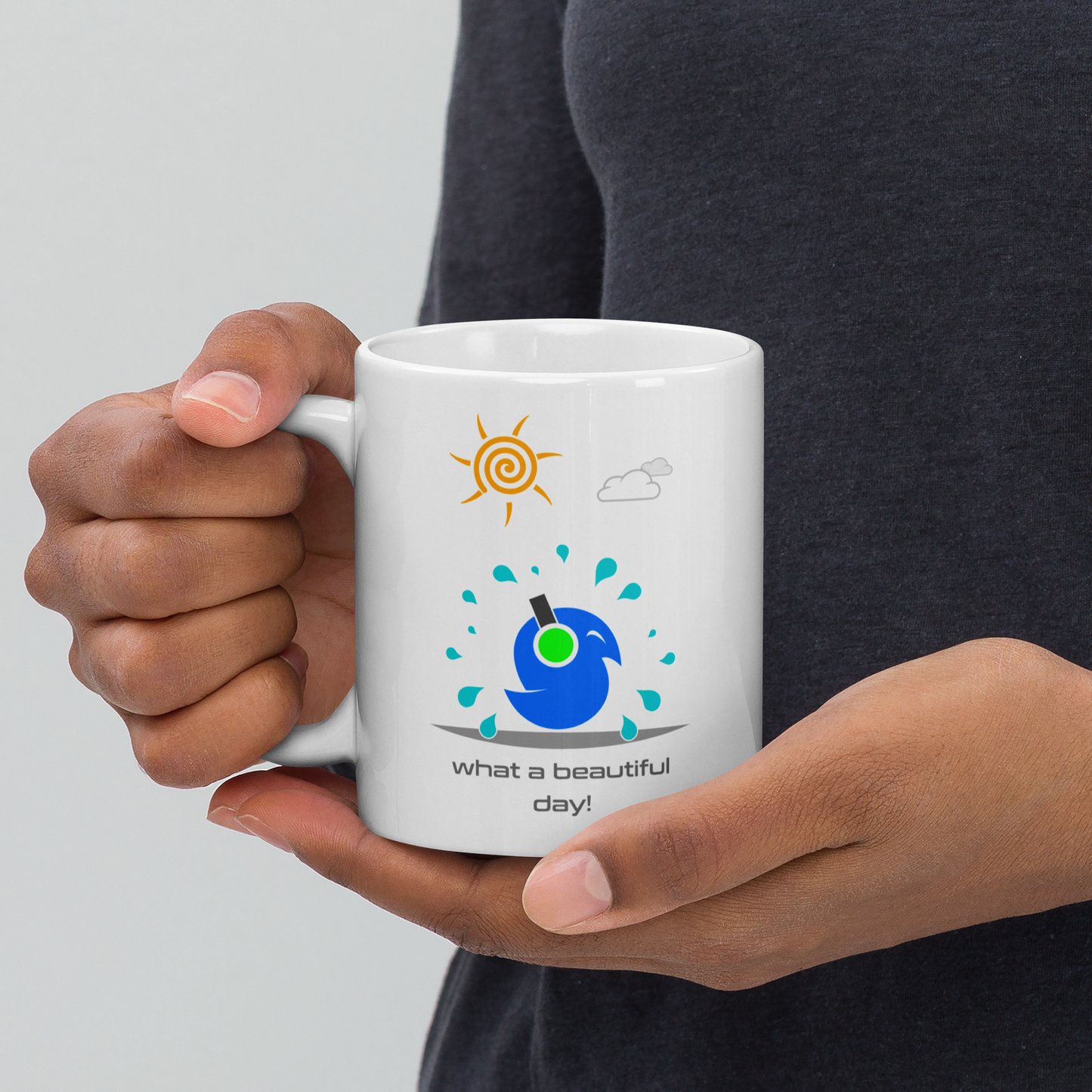 Vector Style Series - Beautiful Day - White glossy mug